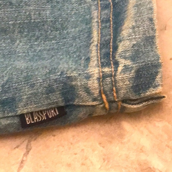 VTG BLASSPORT DENIM HOODED OVERSIZED ZIPPERED UTILITY CHORE JACKET SIZE LARGE - Picture 7 of 8